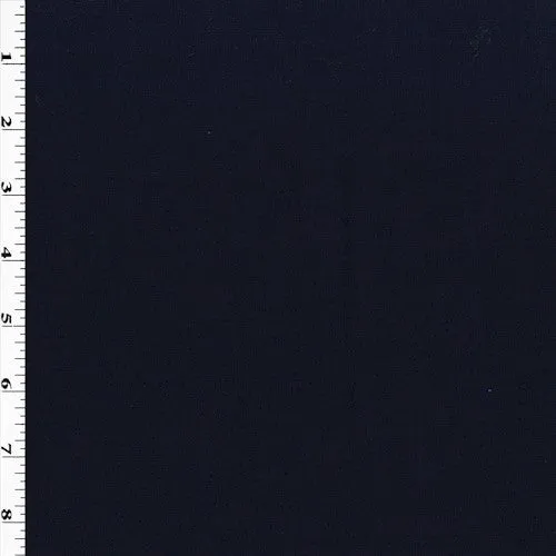 2 1/2 YD PC-Original Navy Blue Wool Blend Shirting Fabric