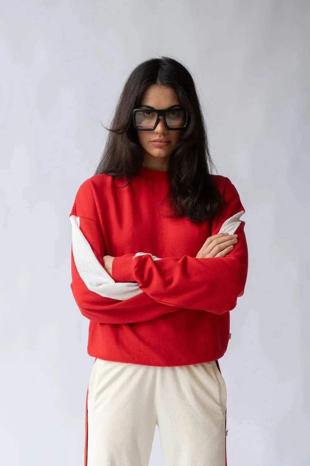 Araminta James | Ciao Bonjour Sweatshirt - Cherry