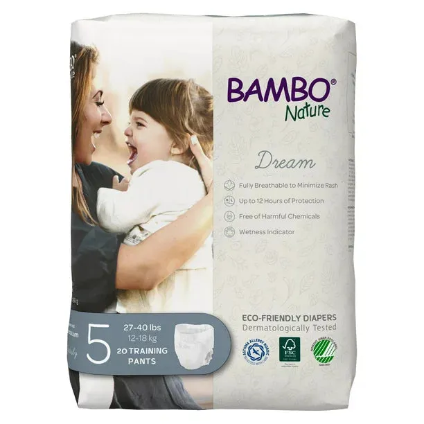 Bambo Nature Training Pants Size 5, 20 Count