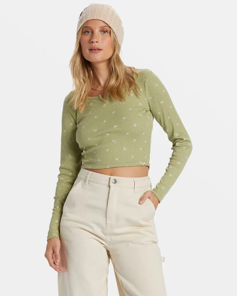 Billabong Reese Thermal Long-Sleeve Cropped Top