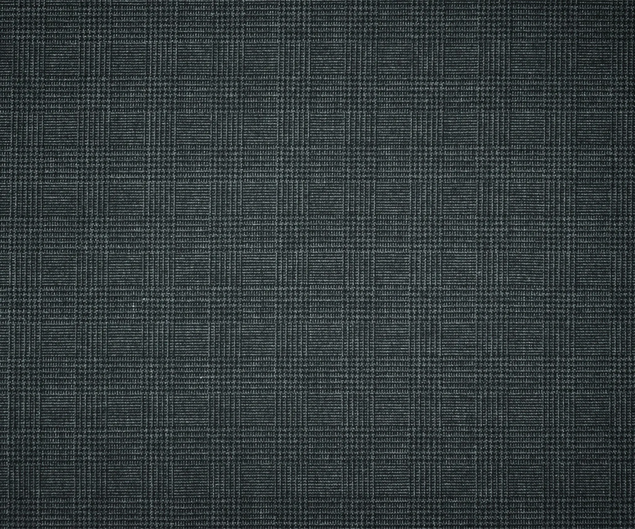 Black-Dark Gray Tropical Poly-Wool Glen Plaid Woven Shirting Fabric