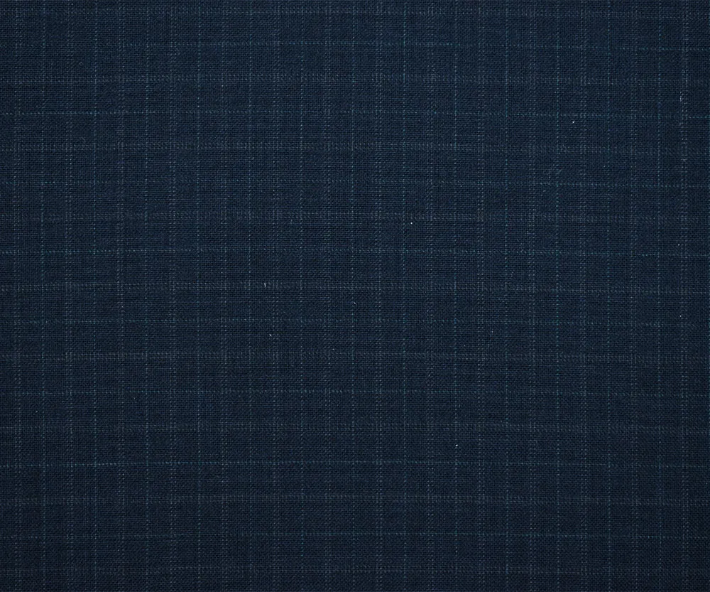 Black-Gray-Green Wool-Polyester Check Plaid Pattern Woven Shirting Fabric