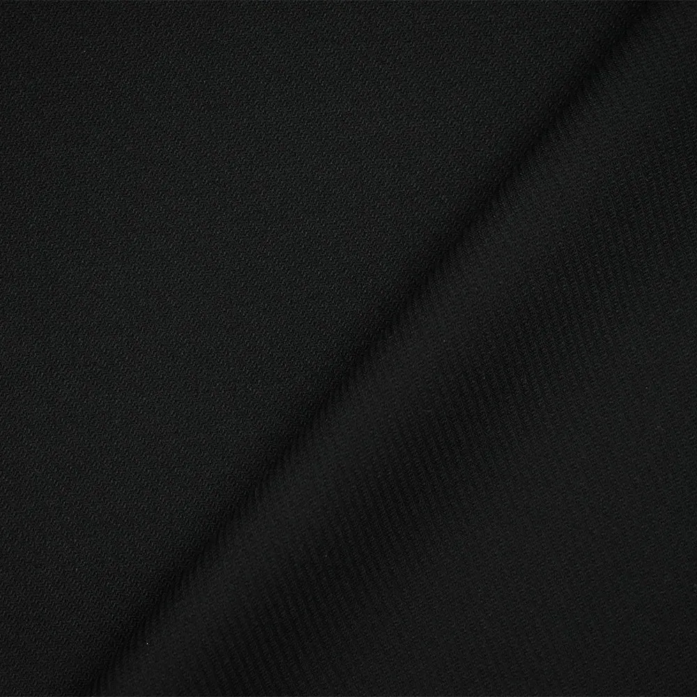 Black Tropical Poly Wool Twill Suiting Woven Fabric