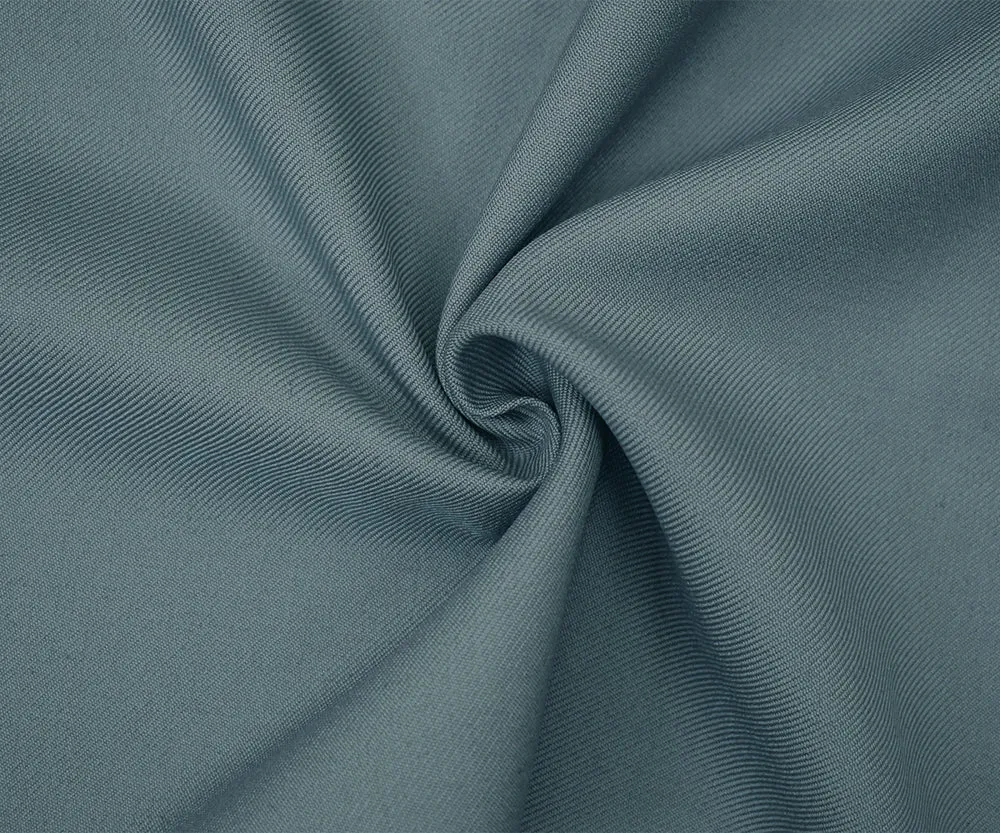 Blue Poly Wool Twill Woven Suiting Fabric