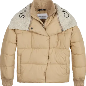 Calvin Klein Logo Collar Puffer Jacket