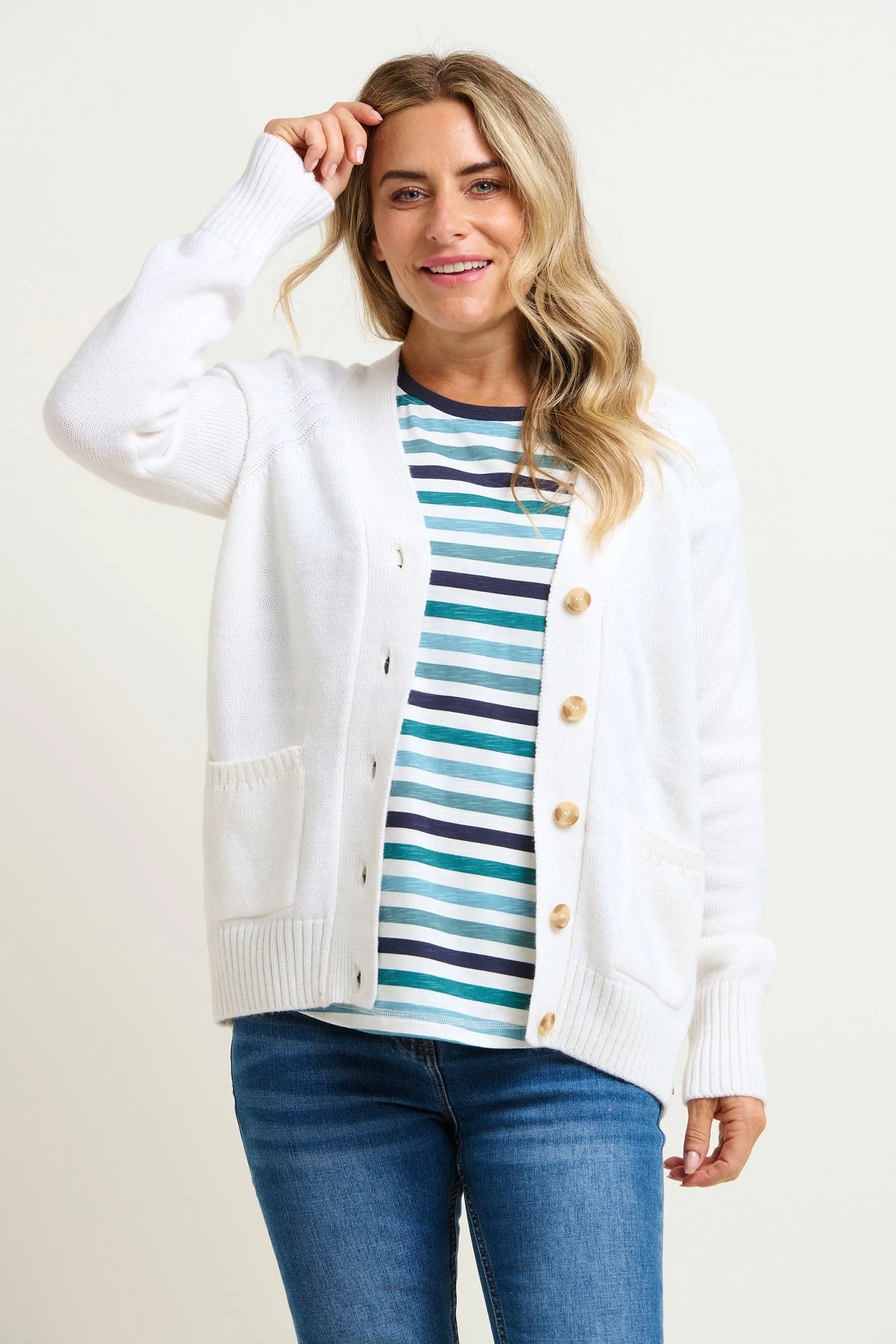 Chunky White Cardigan