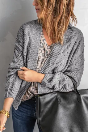 Chunky Wide Long Sleeve Knit Cardigan