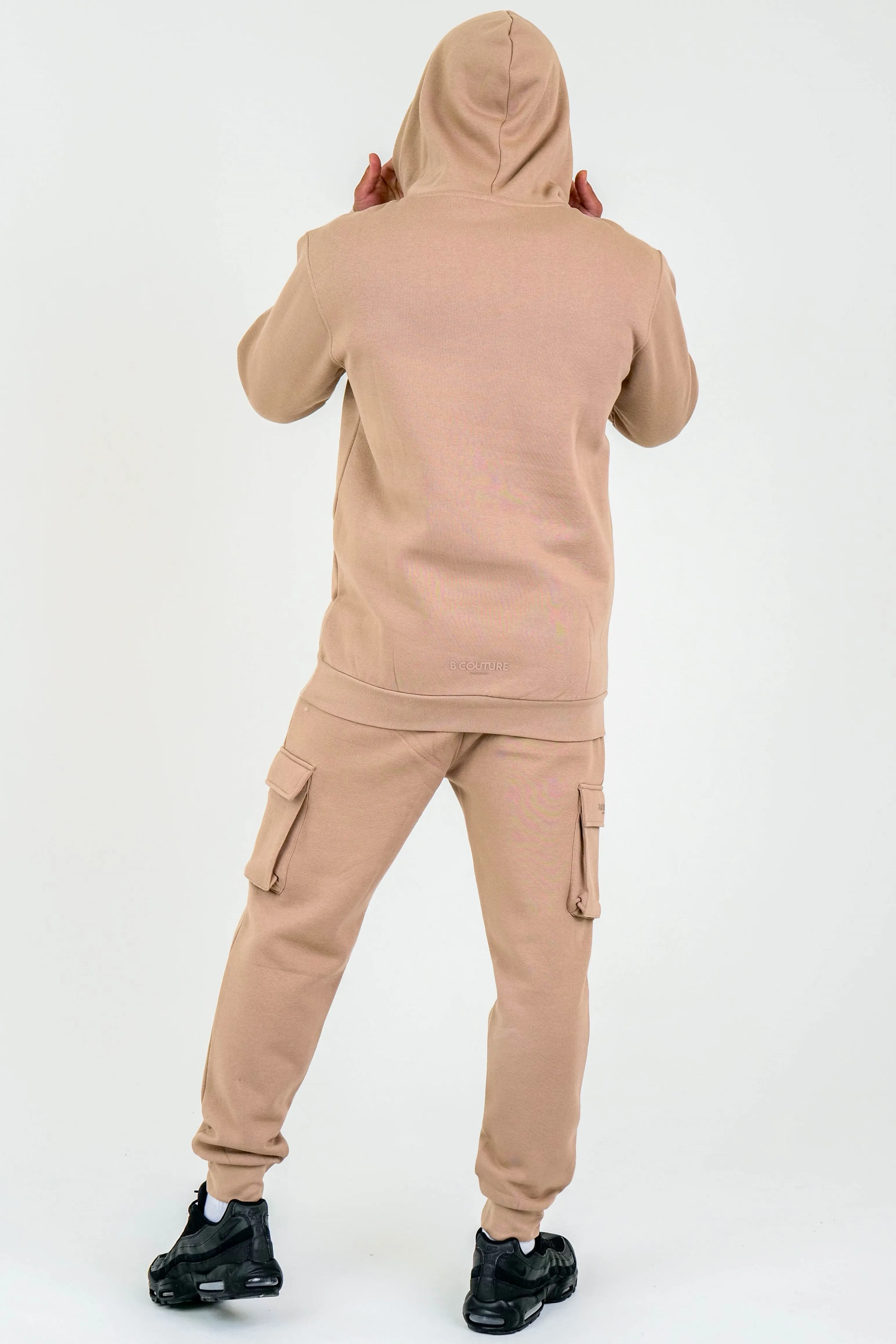 Compton Street Cargo Fleece Tracksuit - Beige