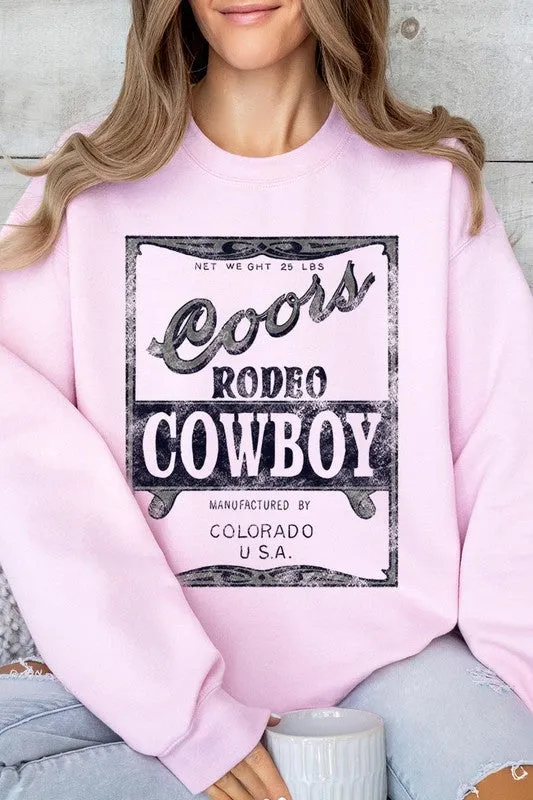 Coors Rodeo Cowboy Graphic Fleece Sweatshirts