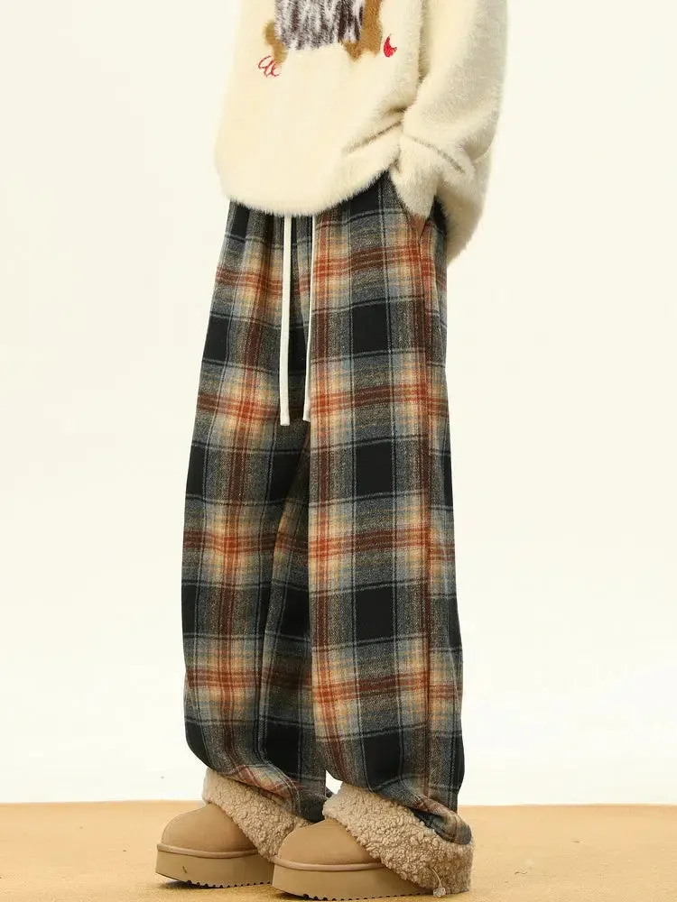 Cozy Plaid Fleece-Lined Pants