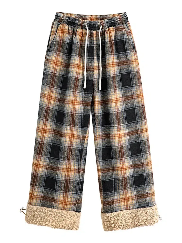 Cozy Plaid Fleece-Lined Pants