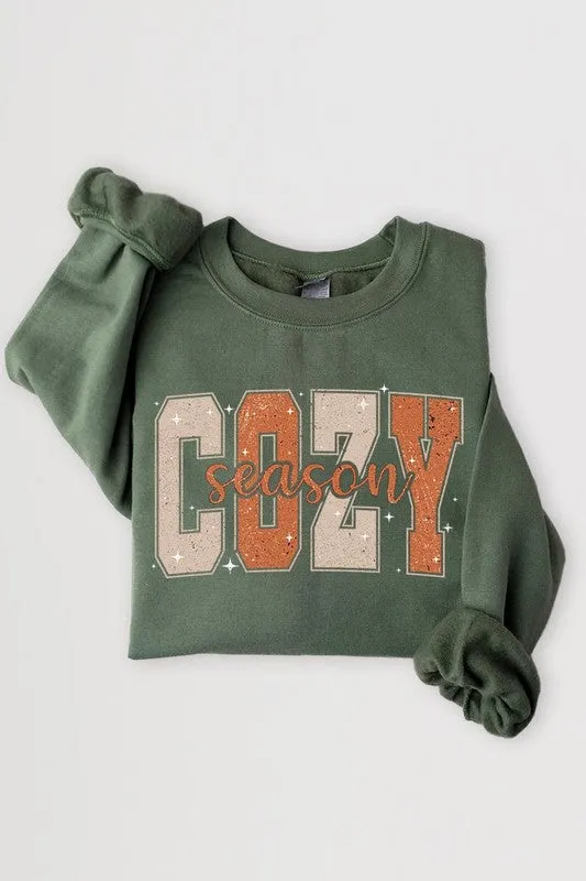 Cozy Season Graphic Fleece Sweatshirts