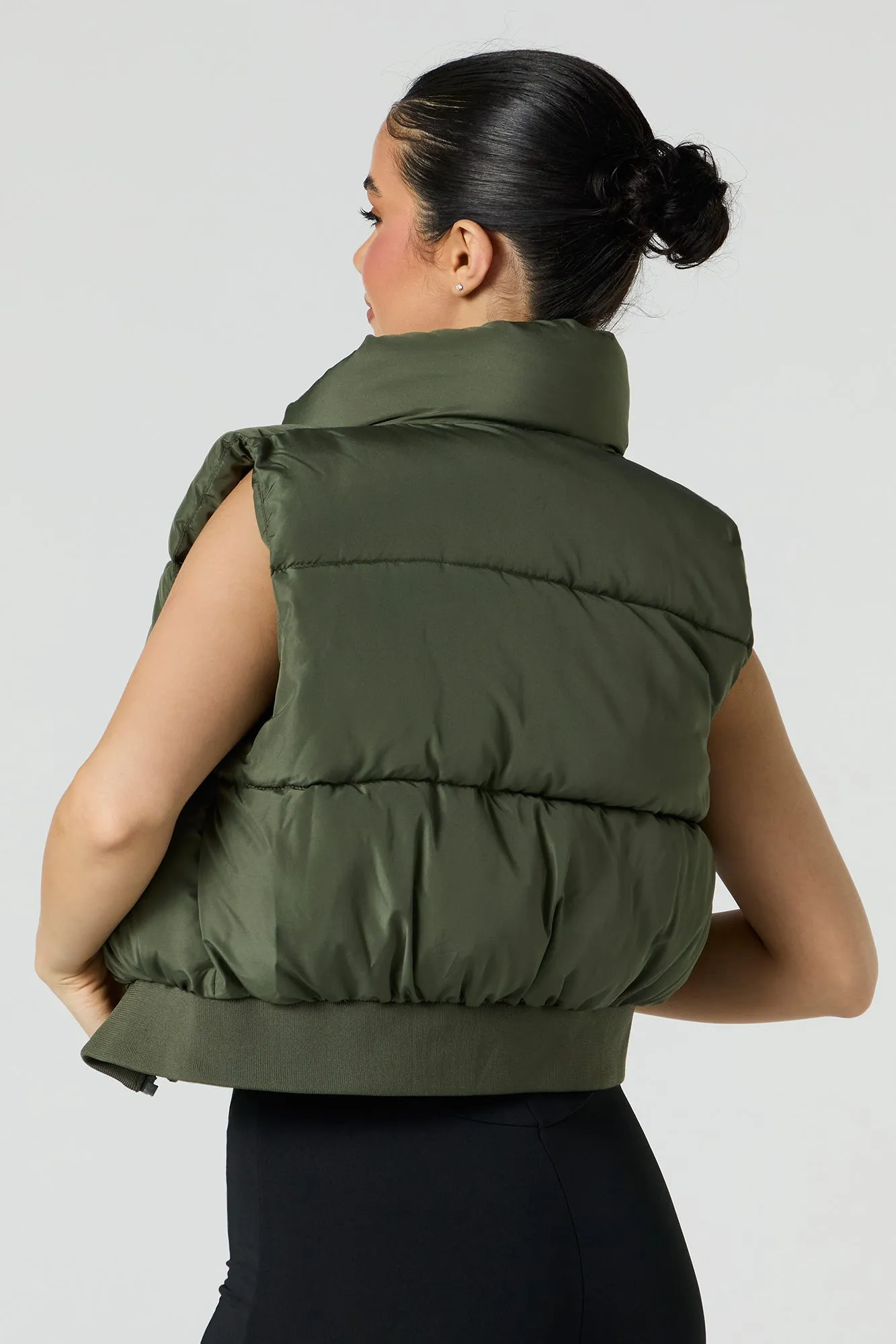 Cropped Puffer Vest