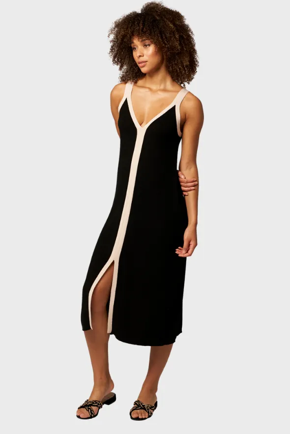 Double V Wool Tank Dress