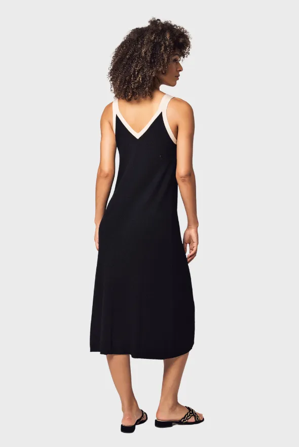 Double V Wool Tank Dress