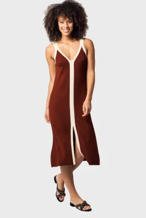 Double V Wool Tank Dress