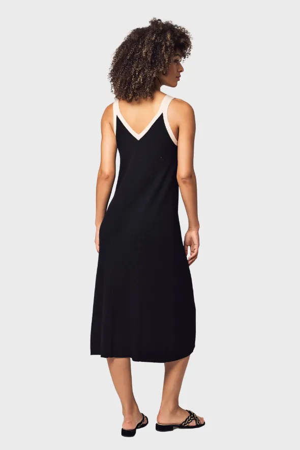 Double V Wool Tank Dress