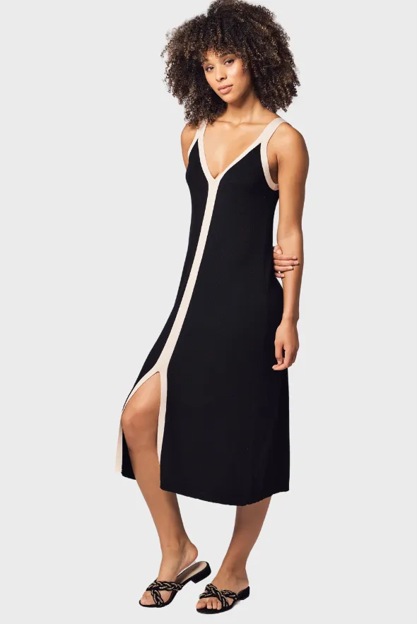 Double V Wool Tank Dress