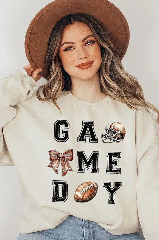 Game day Football Graphic Fleece Sweatshirts