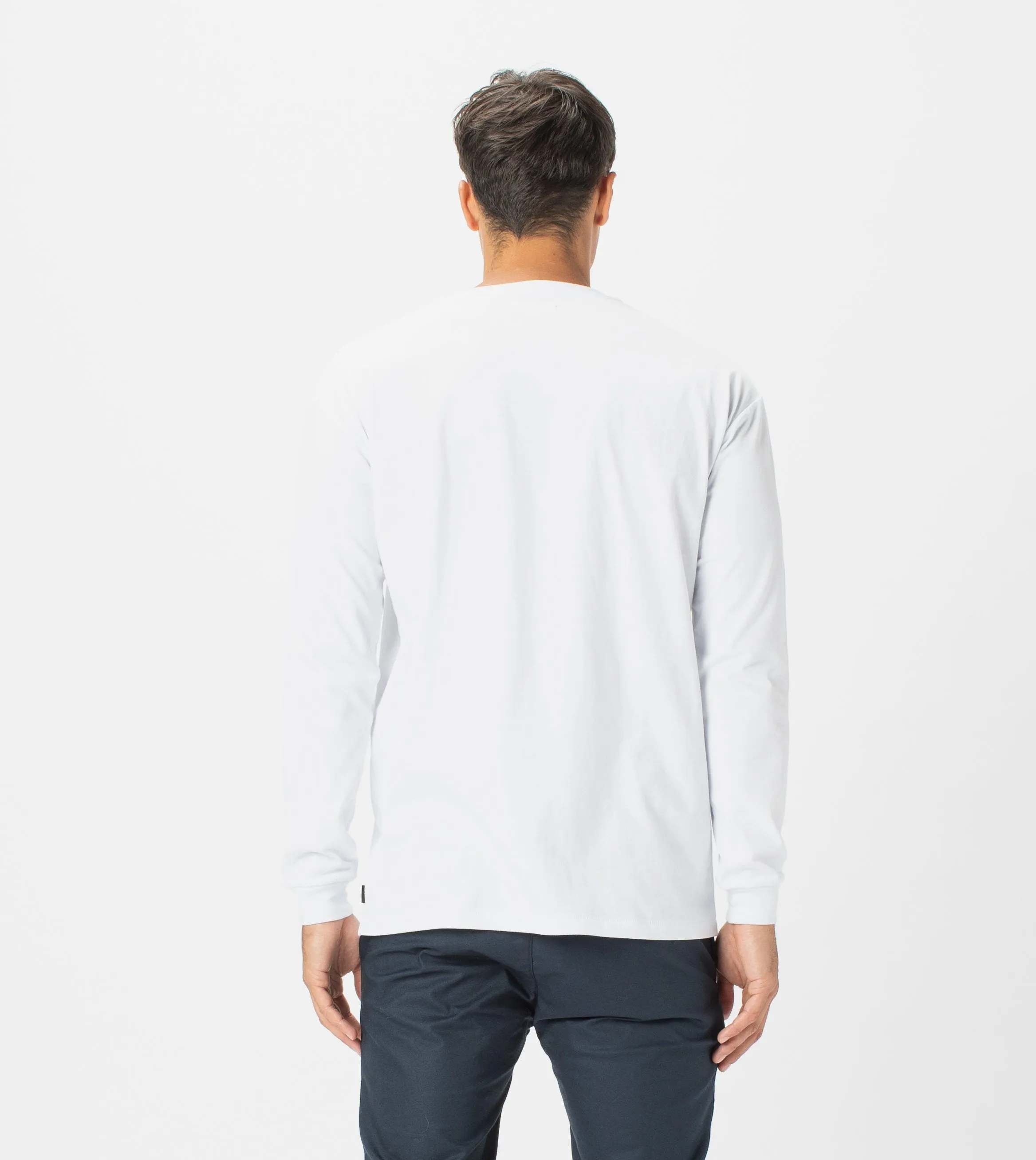 Henley LS Tee White