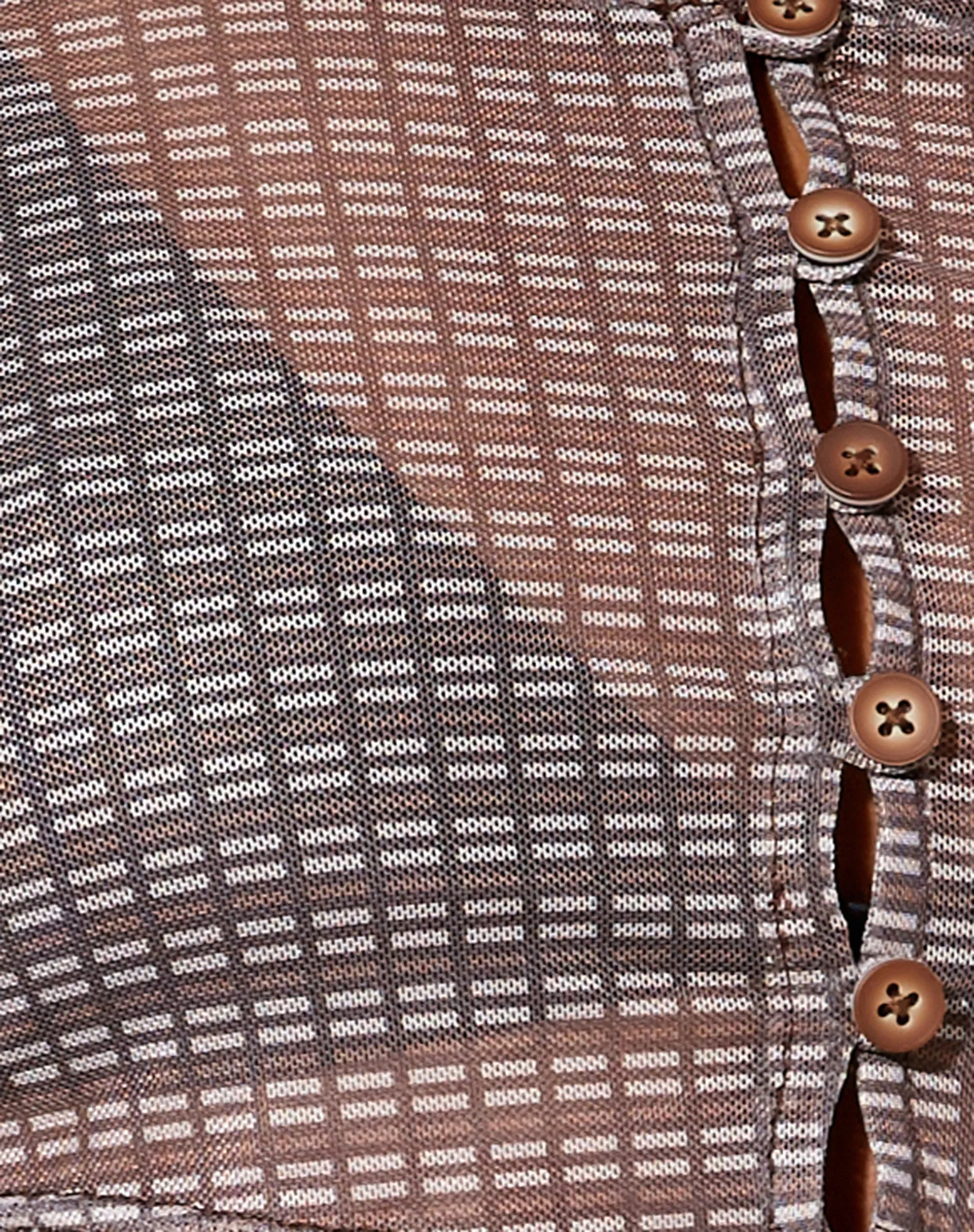 Henlo Cardi in Mini Check Chocolate