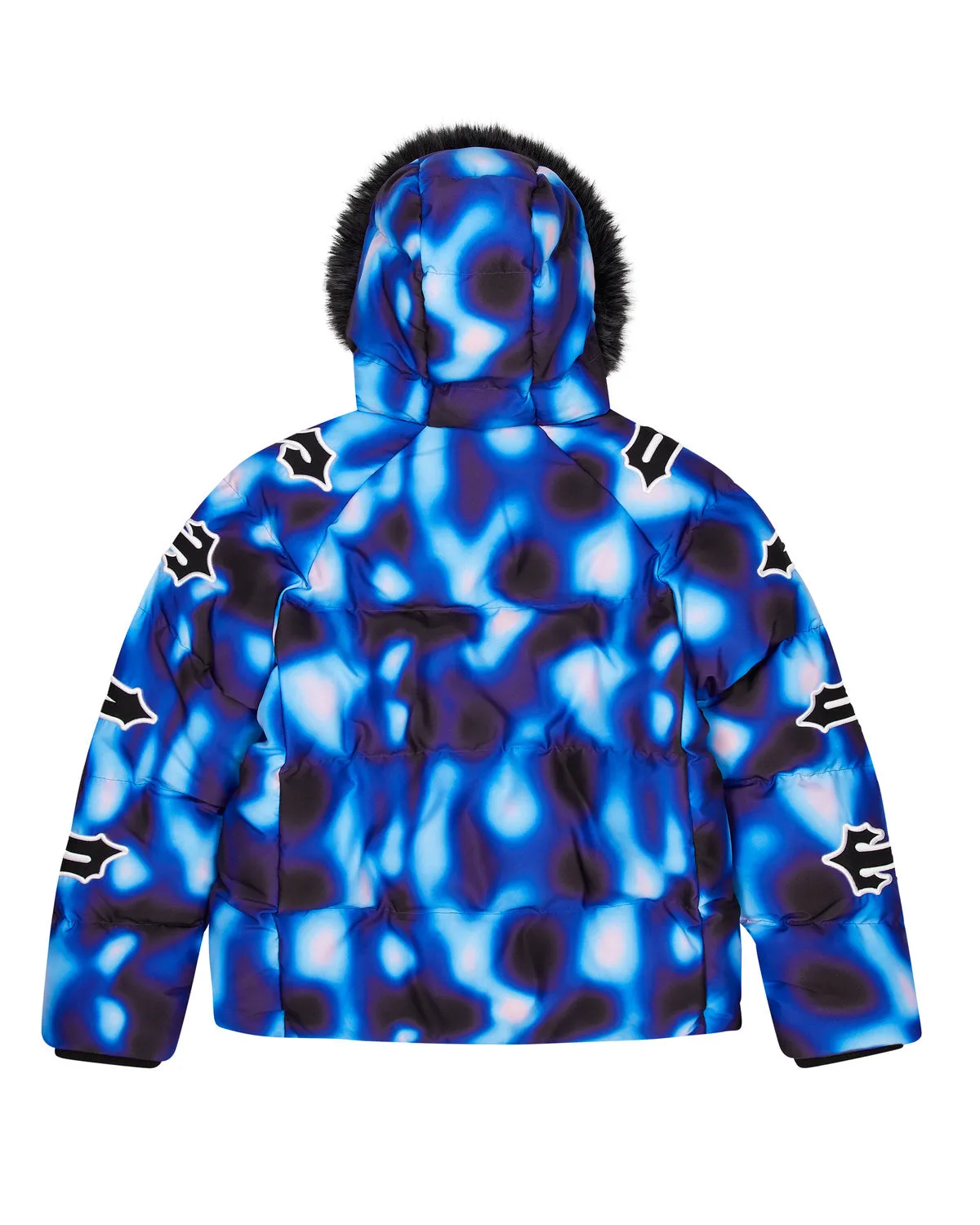 Irongate Hooded Sleeve Puffer - Black/Blue