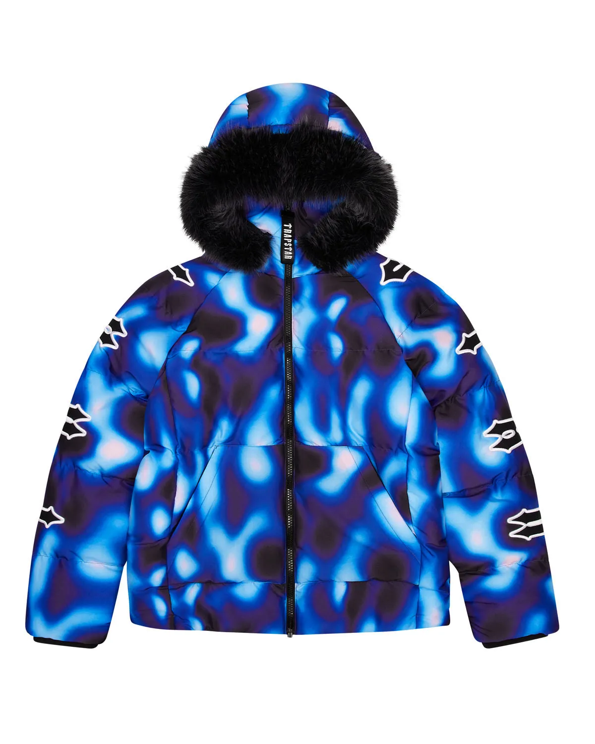 Irongate Hooded Sleeve Puffer - Black/Blue