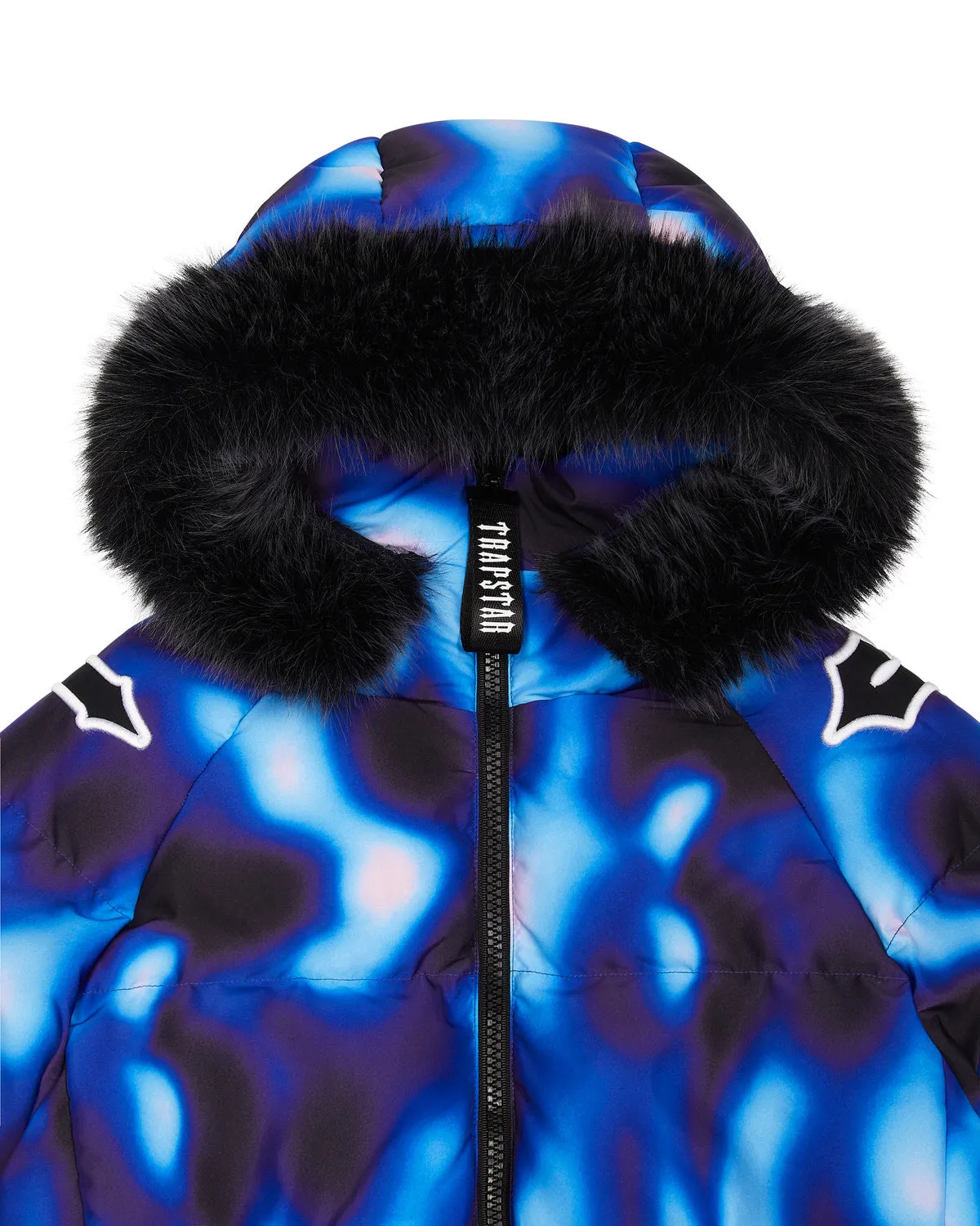 Irongate Hooded Sleeve Puffer - Black/Blue