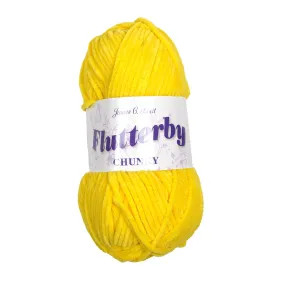 James C Brett Flutterby Chunky - B62 Sunshine - 100g Chenille Plush