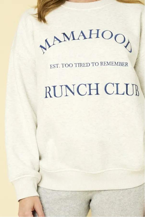 MAMAHOOD FLEECE SWEATSHIRT | H GREY