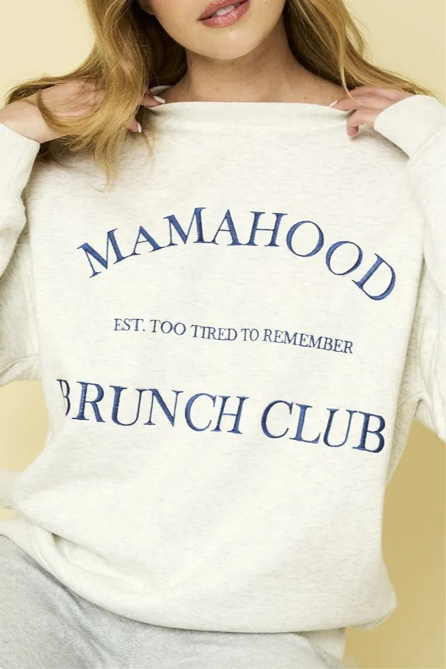 MAMAHOOD FLEECE SWEATSHIRT | H GREY