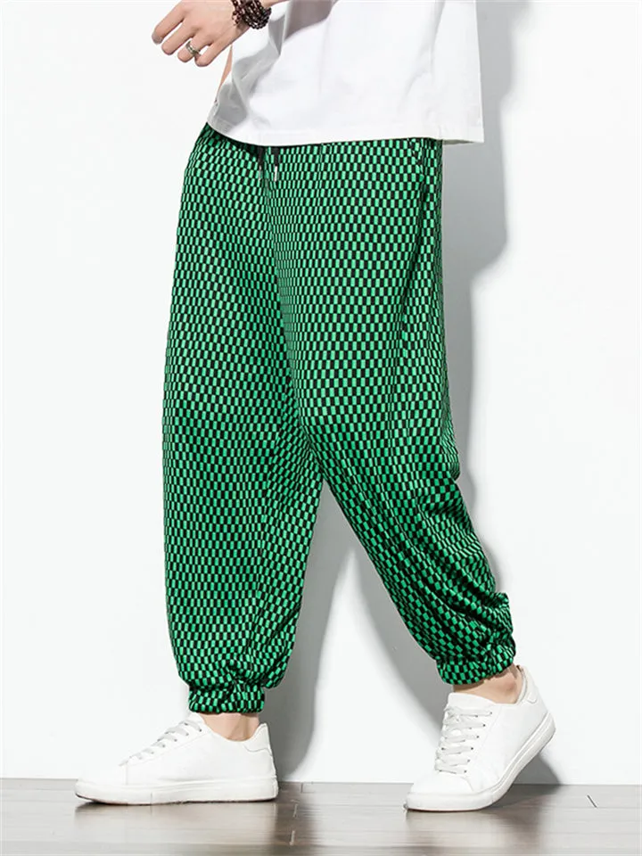 Men's Cozy Checkered Pattern Casual Pants