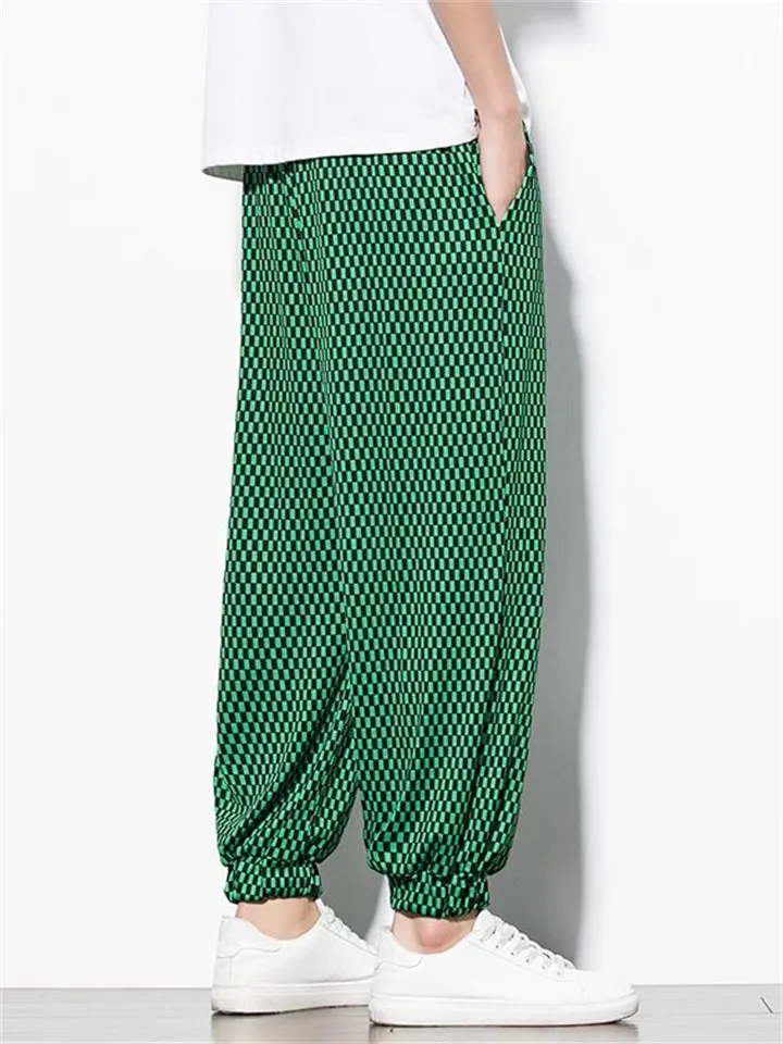 Men's Cozy Checkered Pattern Casual Pants