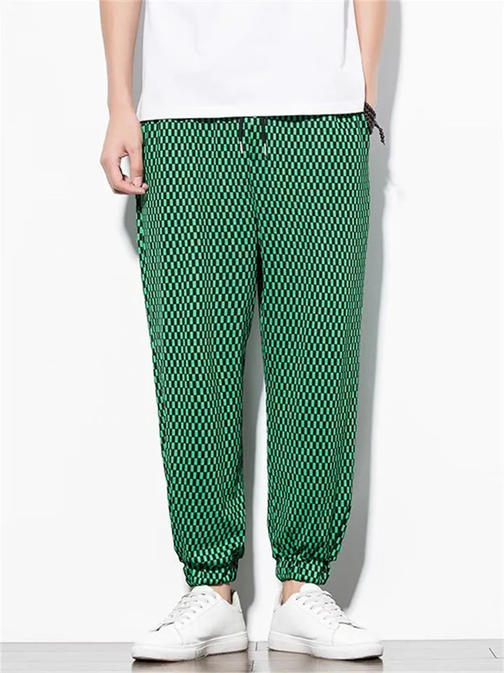 Men's Cozy Checkered Pattern Casual Pants