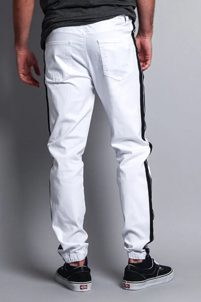 Men's Track Style Thick Striped Joggers