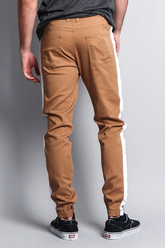 Men's Track Style Thick Striped Joggers