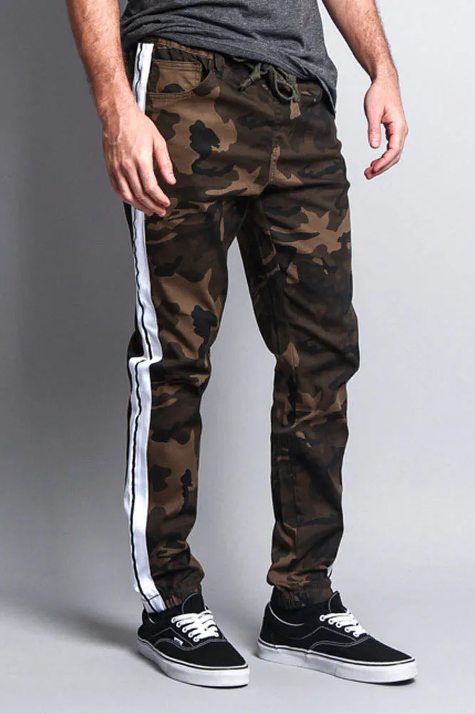 Men's Track Style Thick Striped Joggers