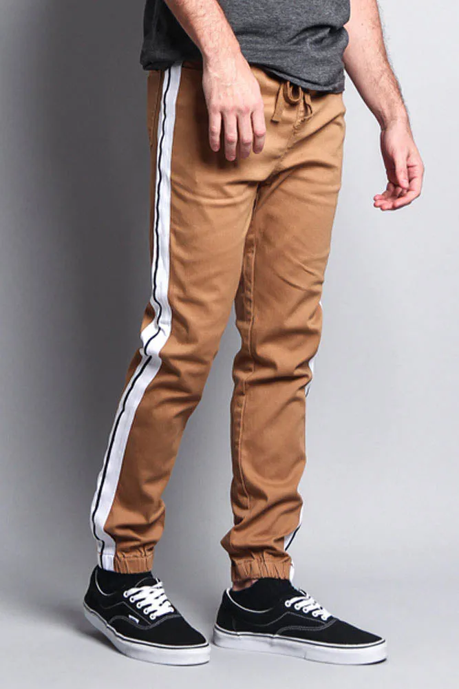 Men's Track Style Thick Striped Joggers