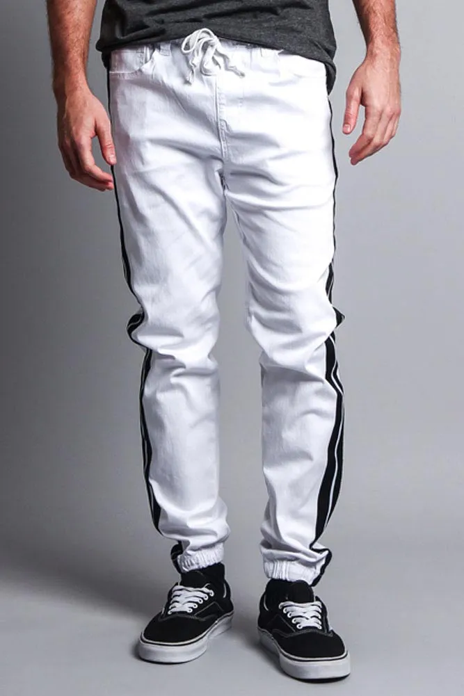 Men's Track Style Thick Striped Joggers