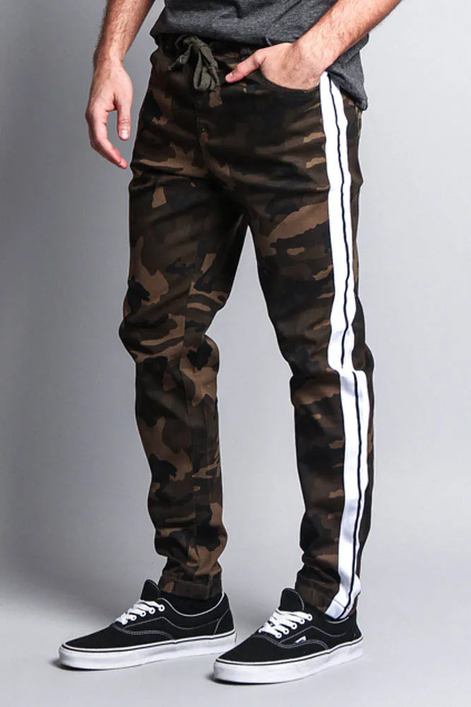 Men's Track Style Thick Striped Joggers