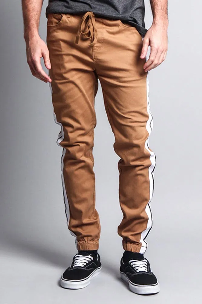 Men's Track Style Thick Striped Joggers