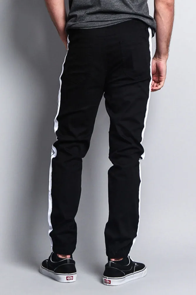 Men's Track Style Thick Striped Joggers