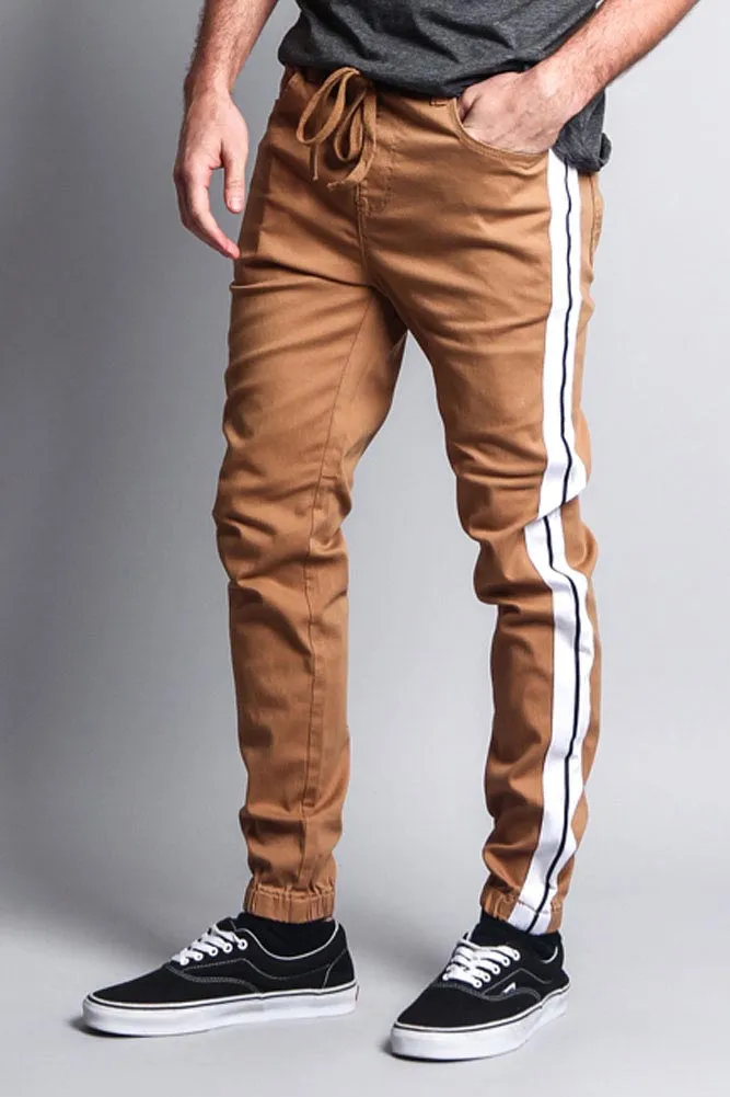 Men's Track Style Thick Striped Joggers