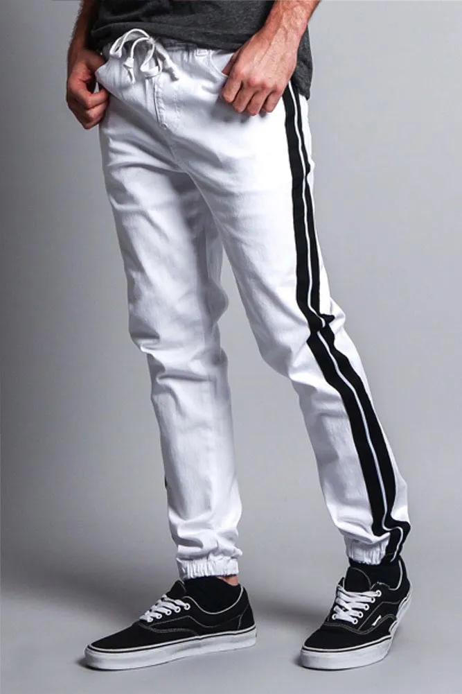 Men's Track Style Thick Striped Joggers