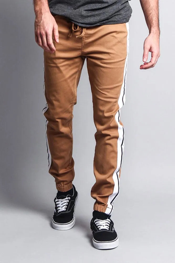 Men's Track Style Thick Striped Joggers