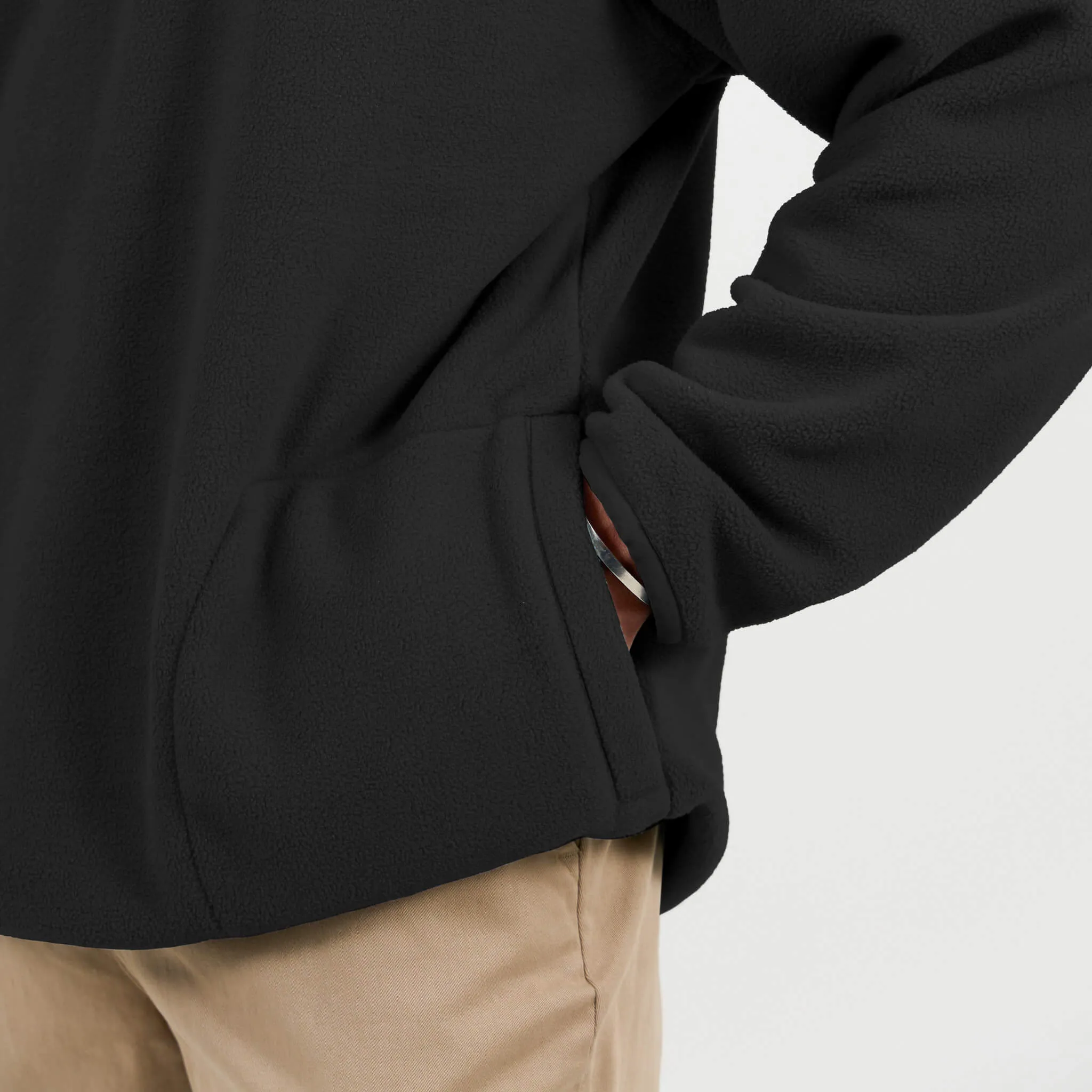 (New) Fleece 1/4 Zip - Black