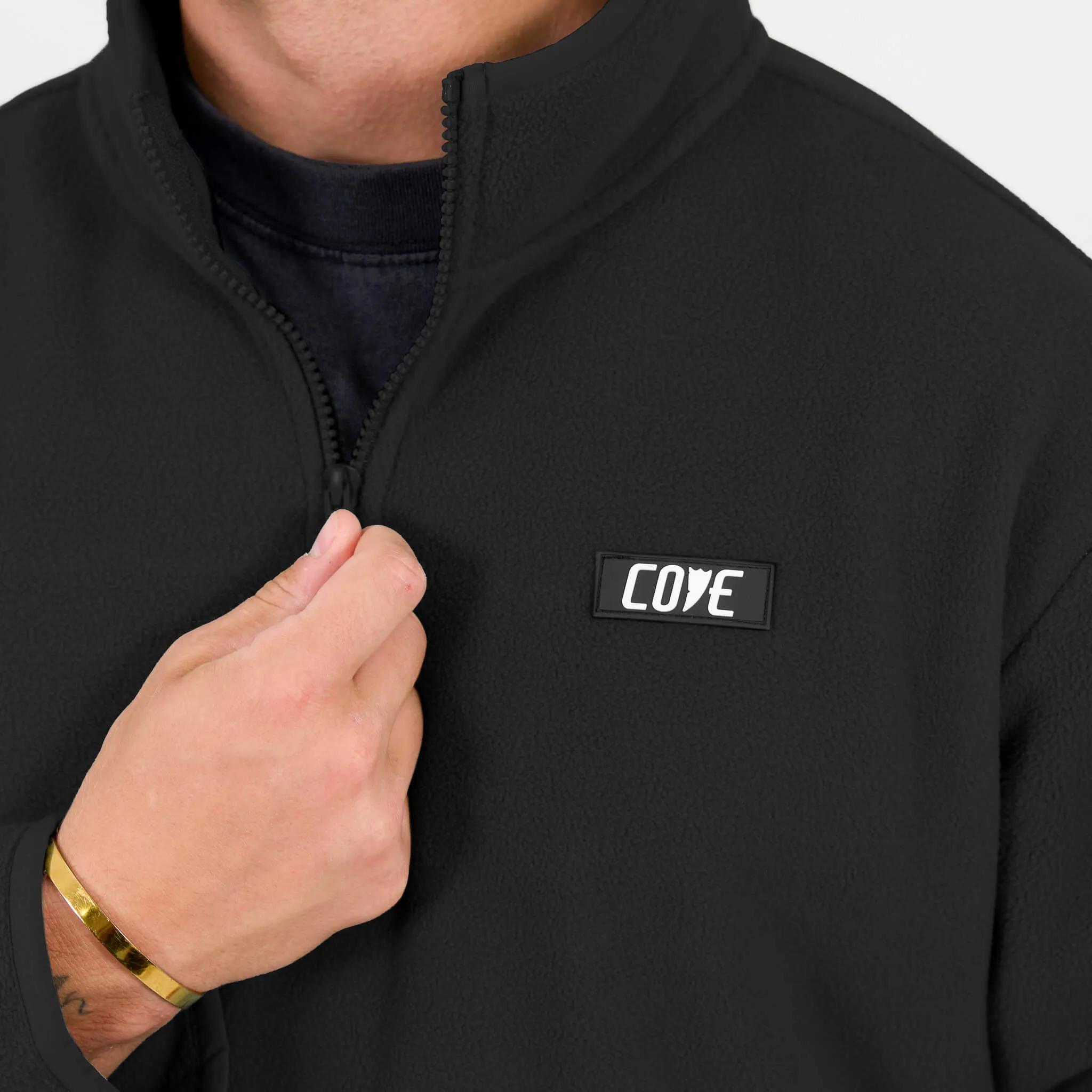 (New) Fleece 1/4 Zip - Black