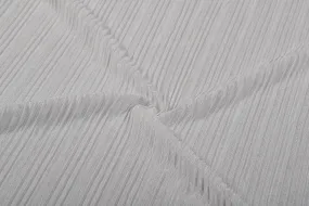 Off White Plain Pleated Knit Fabric