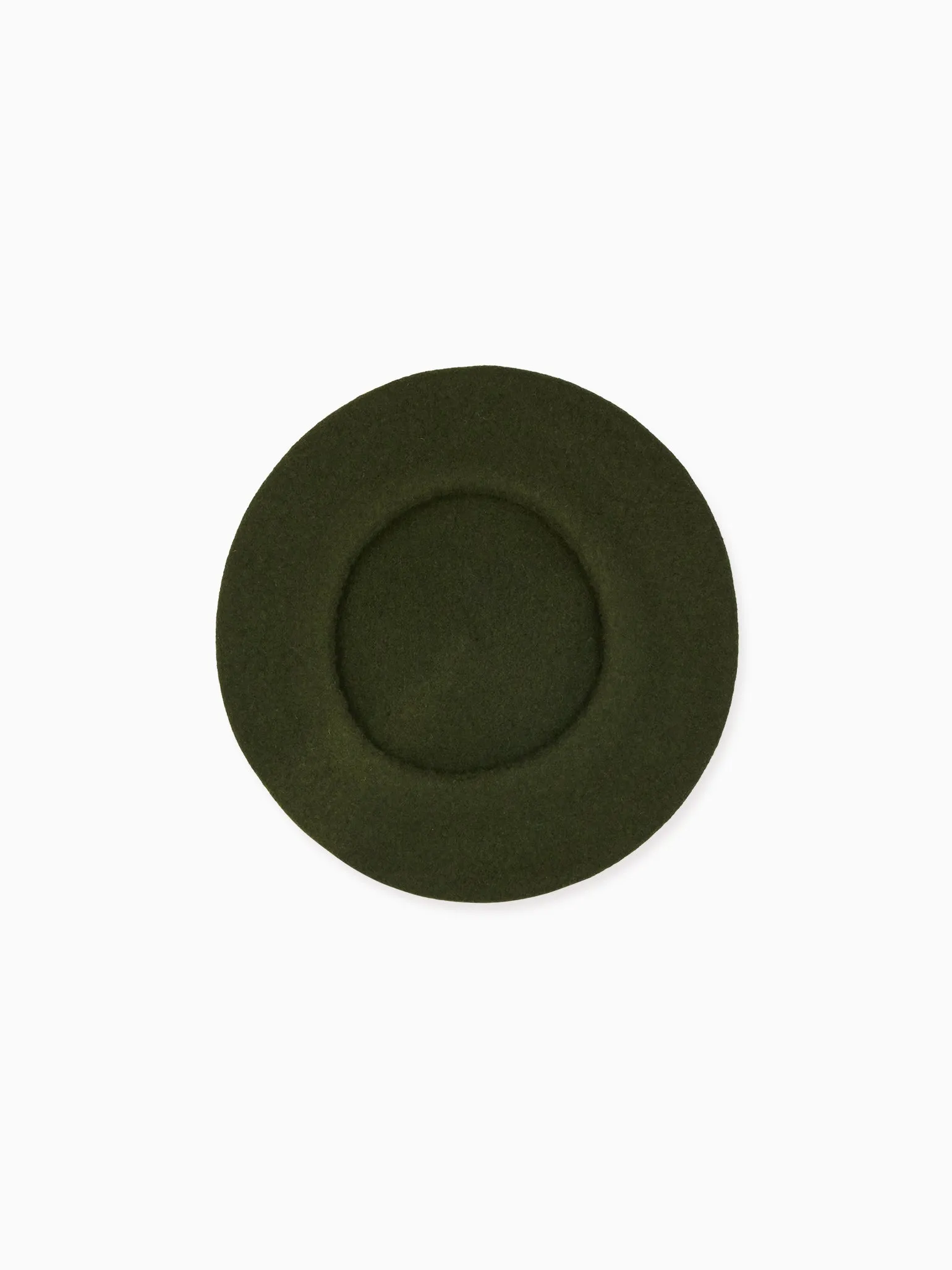 Olive Green Kids Wool Beret