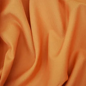 Orange Poly Wool Solid Woven Shirting Fabric